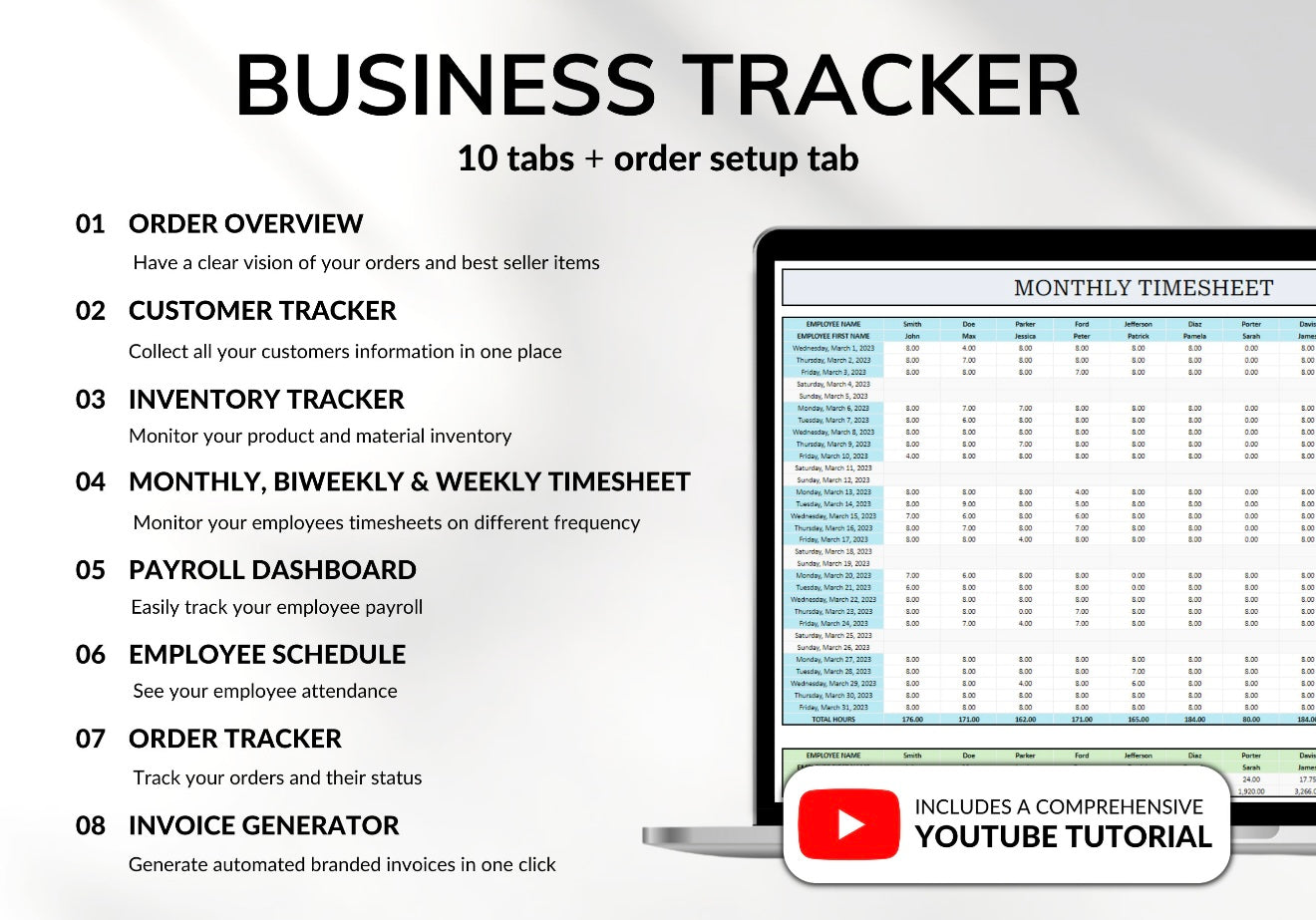 Ultimate Small Business Bookkeeping Spreadsheet | All-in-One Finance Tracker