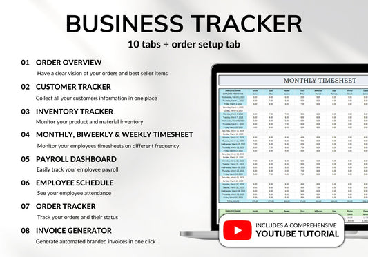 Ultimate Small Business Bookkeeping Spreadsheet | All-in-One Finance Tracker